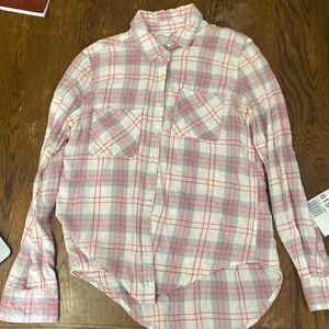 Aeropostale pink/gray/white flannel. Size medium